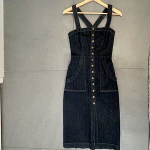 REFORMATION - Camille Denim Overall Dress